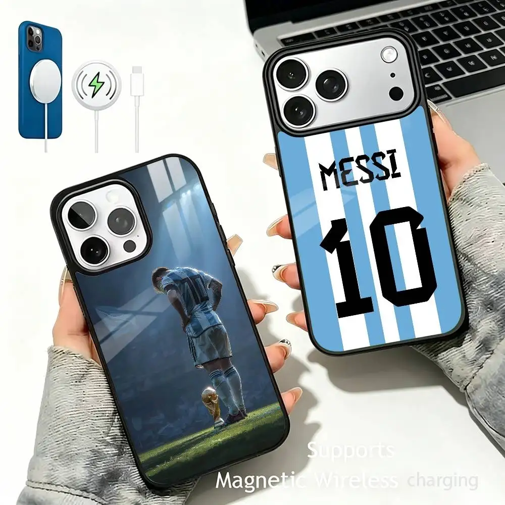 

Football Star L-Lionel M-Messi-i For IPhone17/16/15/14/13/12/11 Plus Pro Max Plus Wireless Charger Phone Case