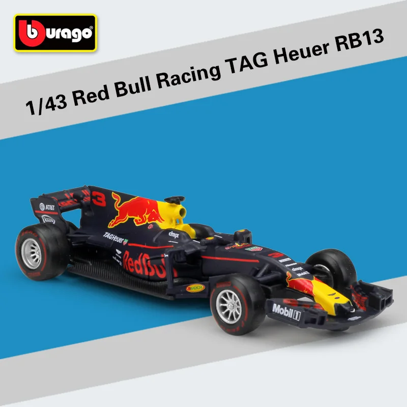 Nieuwe Bburago 1:43 Ferrari Red Bull Racing Tag Heuer Rb14 2018 #3 #33 Legering Auto Model Diecast Model Collectie Kinderen Speelgoed Cadeau