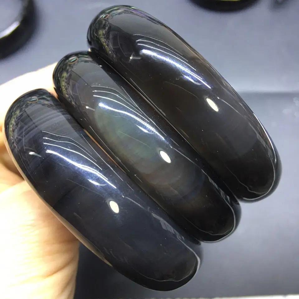 Rare Natural Jade Bracelet Black Decorative Bangle Women's All-match Fashion Jewelry Accessories Gift