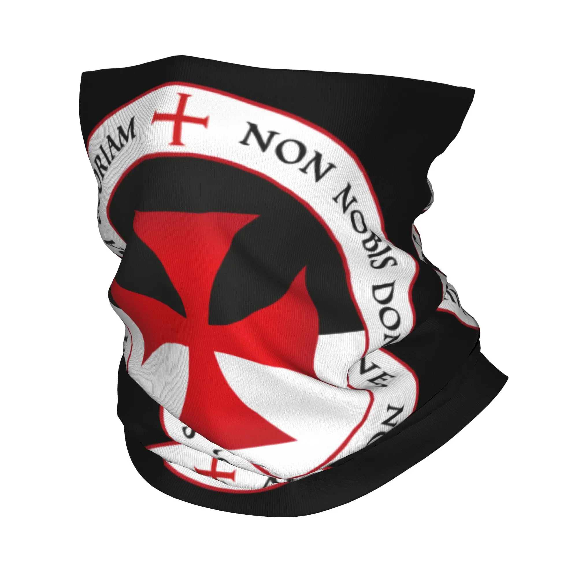 The Knights Templar Cross Christian Crusader Seal Bandana Neck Warmer Women Men Winter Hiking Ski Scarf Gaiter  Face Cover