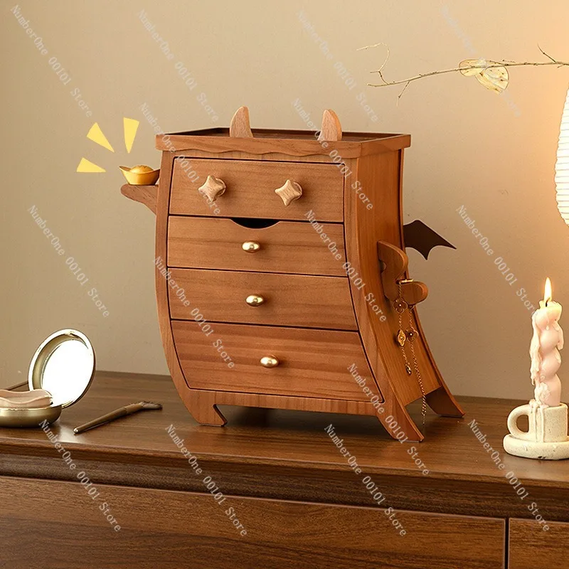 Solid Wood Jewelry Box Elegant Storage Case Gold Jewelry Organizer Gift Box for Birthday Wedding Home Decoration Jewelry Storage