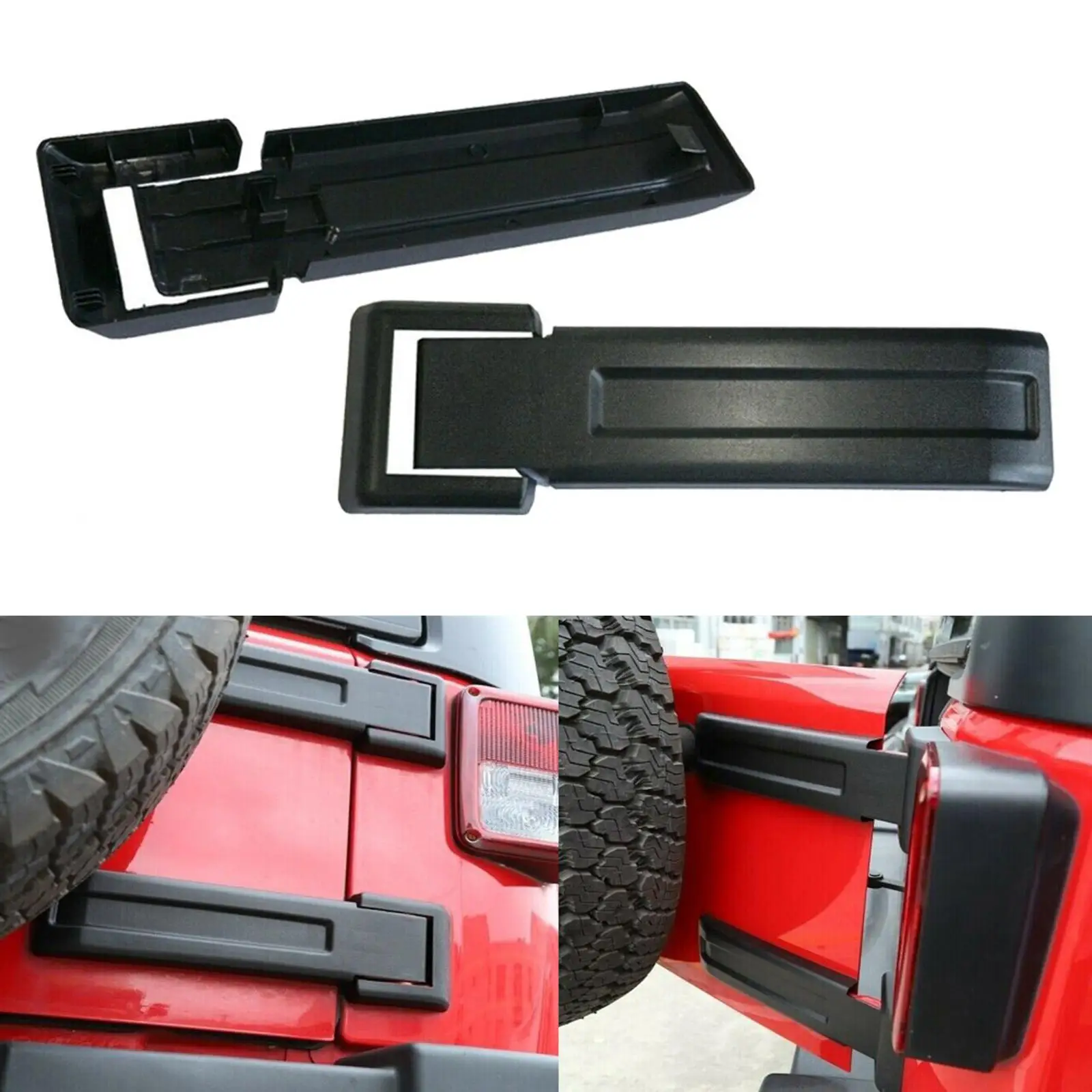 2 pz superiore portellone cerniera copre tappo parti durevoli per Jeep Wrangler JK porta posteriore di ricambio per pneumatici cerniera copertura decorativa