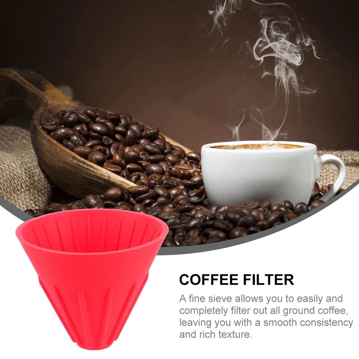 

Silica Gel Coffee Funnel Durable Filter Practical Reusable for Kitchen Automatic