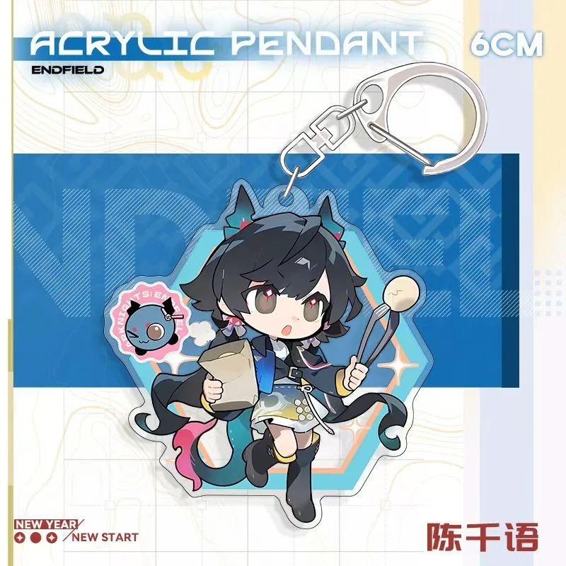 Game Arknights: Endfield Anime Figure Jun Wei Yifeng Chen Qianyu Gilberta Acrylic Pendant Keychain Cartoon Q-Version Bag Hanging