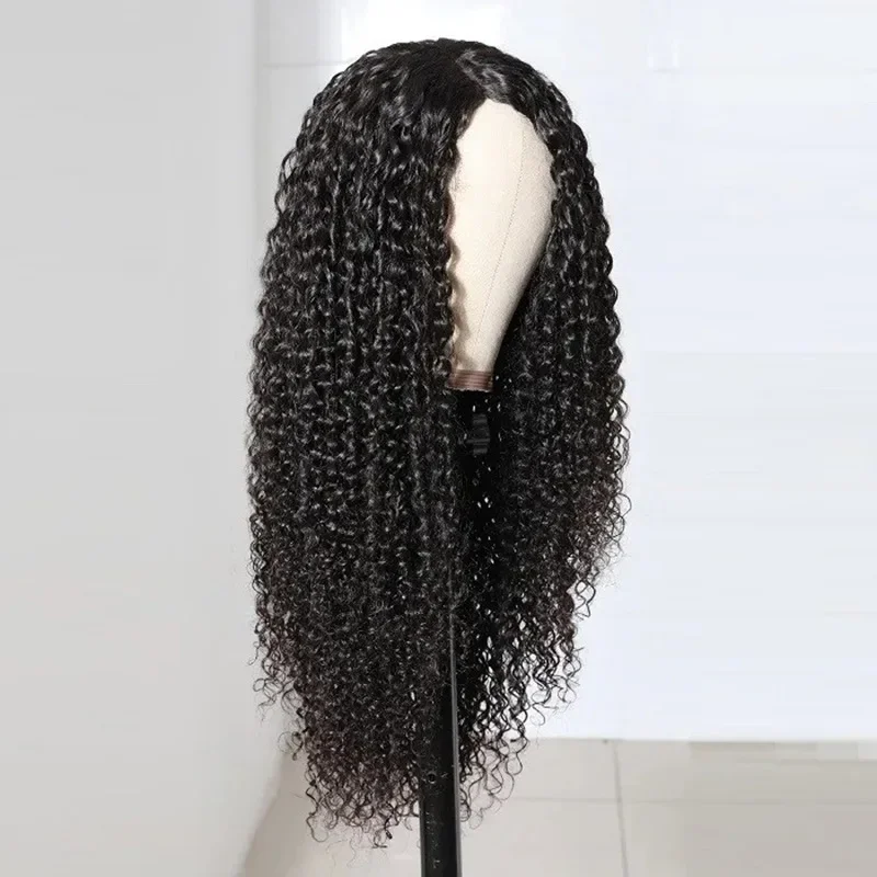 세련된 유럽과 미국의 가발 아프리카 작은 컬 머리 긴 곱슬 머리 화학 섬유 가발 헤드 기어 성능