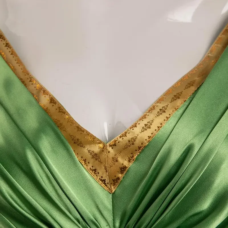 Leia cosplay vestido de casamento verde traje filme espaço batalha princesa roupas disfarce adulto feminino halloween roleplay ternos