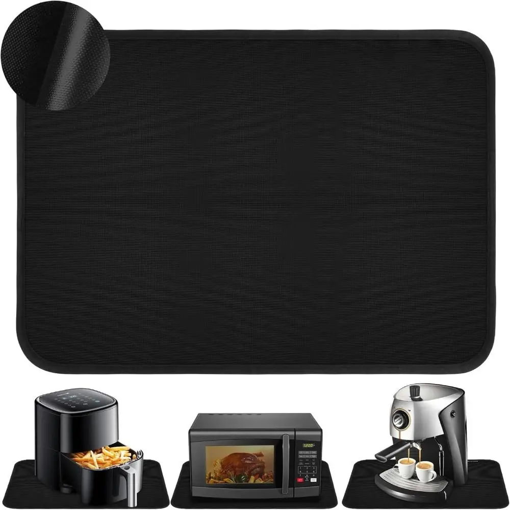 

New Oilproof Barbecue Grills Mat High Temperature Resistant Black Fire Retardant Protection Pad Flame Retardant Pad Outdoor BBQ