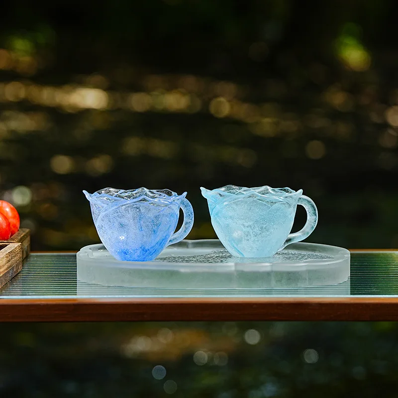 Lost wax method, glass cup, rose master cup, petal guest cup, no boiling water