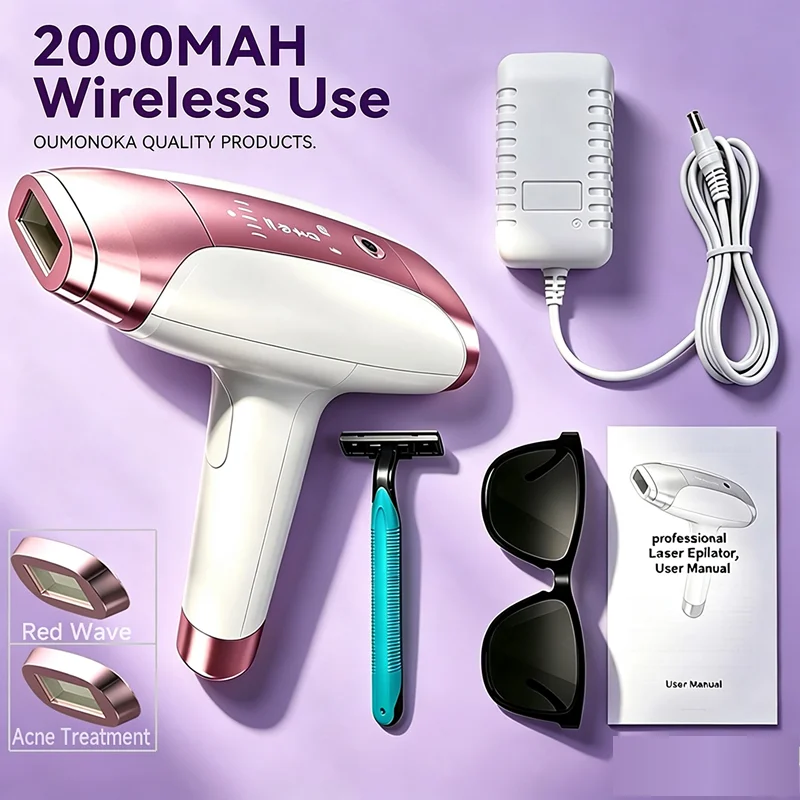 Women's Permanent Laser Epilator Electric Hair Removal IPL Facial Hair Remover Appliance Shaving Choice for Female Facial Hair R