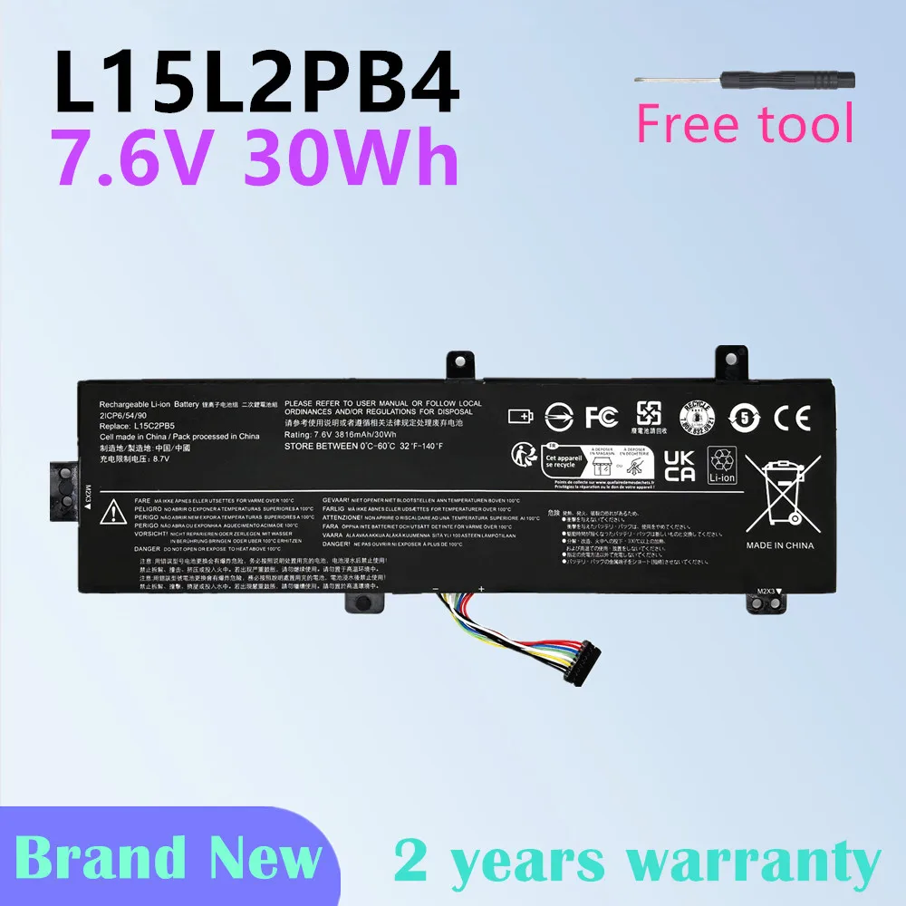 Batería para portátil IdeaPad 510-15ISK 310-15ISK 310-15IAP 310-15ABR L15L2PB4 L15L2PB5 L15M2PB5 L15C2PB5 L15M2PB3