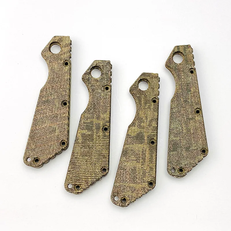 ナイフ亜麻マイカルタハンドルパッチスケール本物のストライダー SMF 旧バージョンナイフ DIY メイキングパッチ