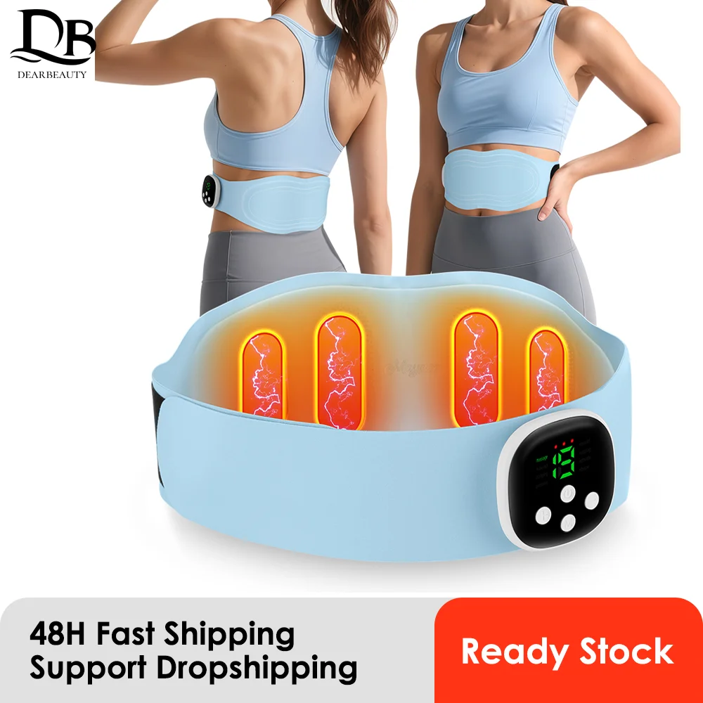 

Умный массажер для талии EMS, импульсная вибрация, 8 режимов, горячий компресс, защита поясницы, тренажер для живота, устройство для похудения тела