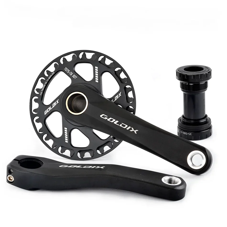 Children's Bicycle kid Crank 110/127/140/150/160mm Ultralight MTB kids Bike Crankset Black 28T 30T 32T 34T 36T 7/8/9/10 Speed