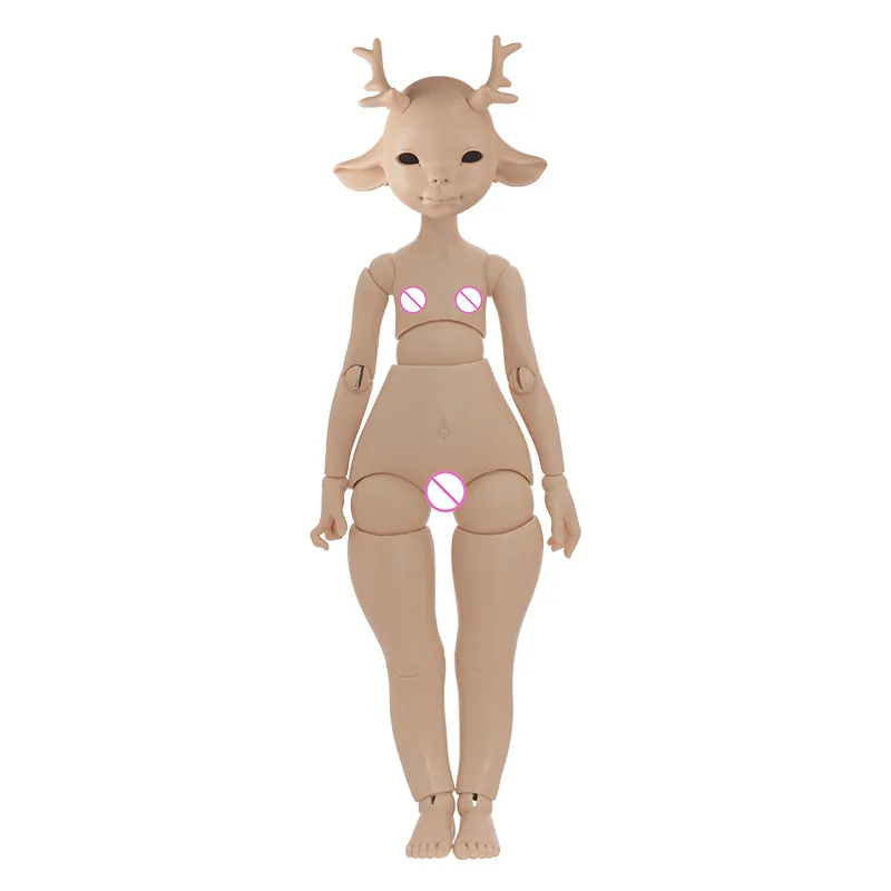 New Design BJD Cota  Nude Doll 1/6 Yaho Body Dragon Horn Big Ears Llike A Fan Fantasy Head Resin Toys Movable Joint Doll