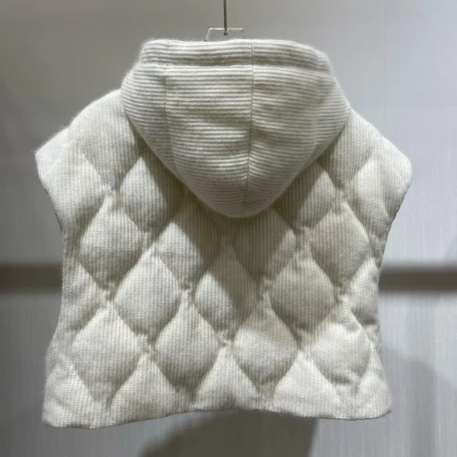 Doudoune courte avec capuche pour femme, veste en vraie fourrure de vison, bouffante en fourrure naturelle blanche, vêtements d'extérieur en fourrure véritable de haute qualité