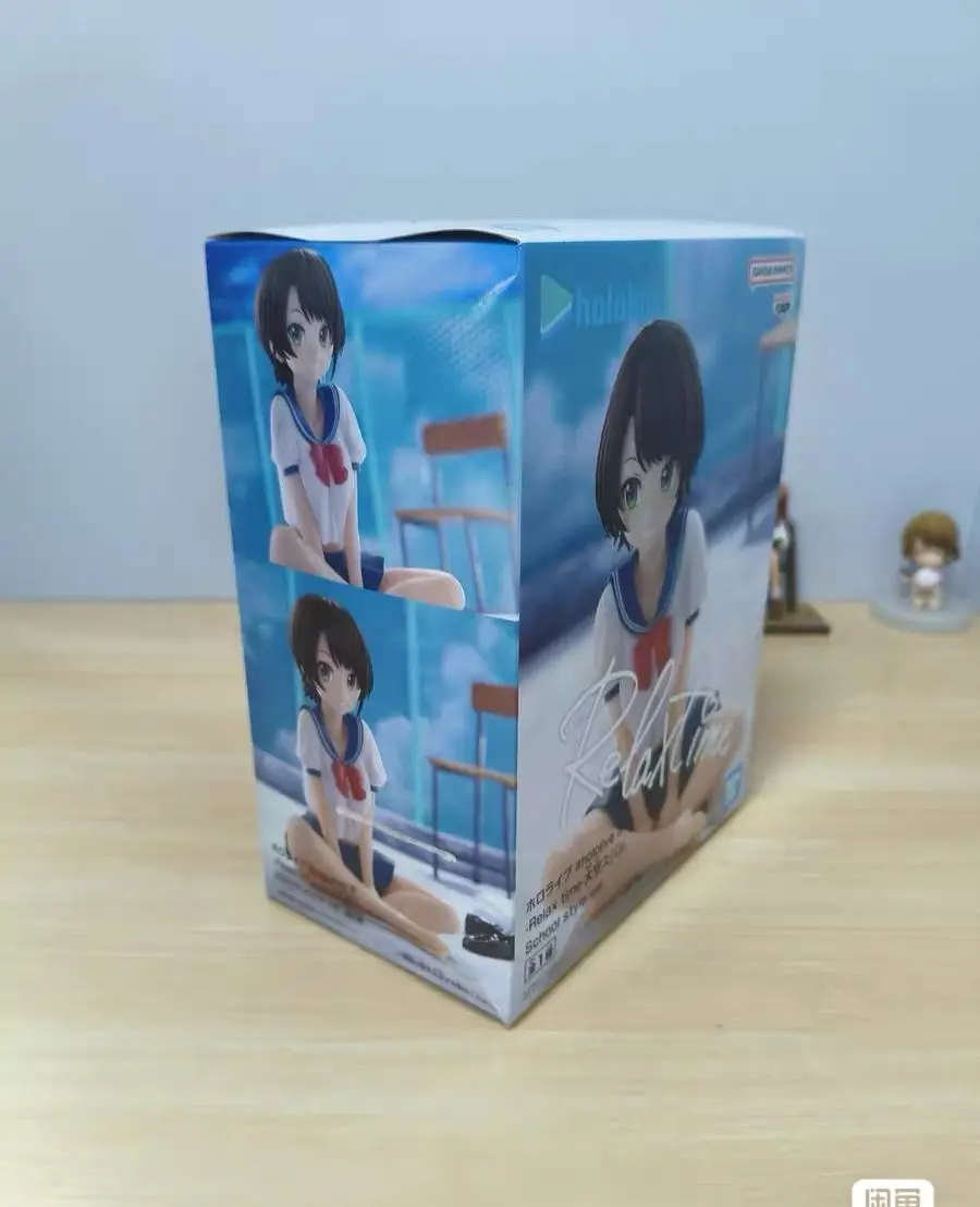 Auf Lager: Bandai Relax Time Hololive Oozora Subaru Schul-Stil Version Original Echte Anime-Figur Modell Sammlerstücke 11cm
