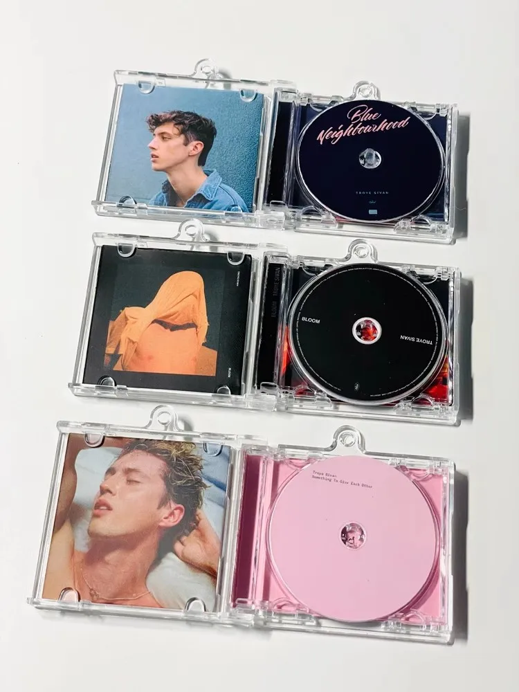 Pop Troye Sivan Bloom MINI Music CD NFC Keychain Play Song Blue Neighbourhood Album DIY Necklace Cosplay Keyring Acrylic Pendant