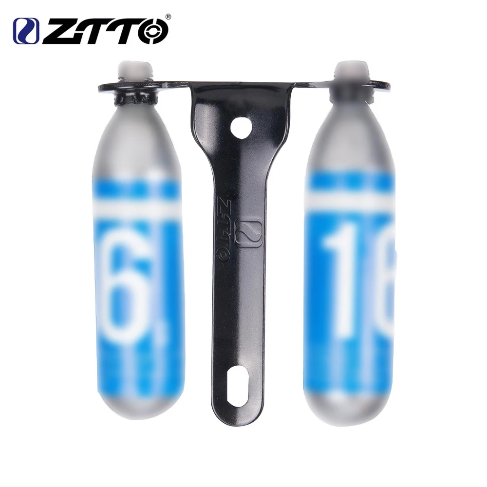 ZTTO 2 PCS Bicycle Kettle Rack CO2 Cartridge Bottle Cage Bracket Hold MTB Road Bike 2XControl Blast Air Cartridges M5*12mm Bolt
