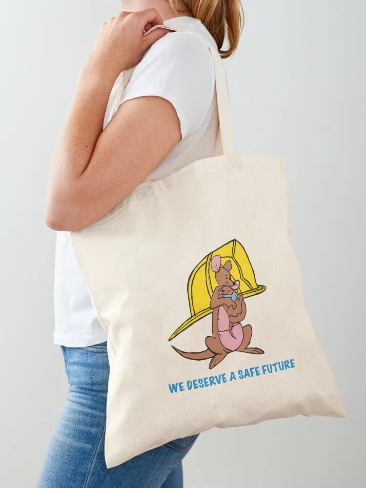 

WE DESERVE A SAFE FUTURE Tote Bag shopping cart bags shopper bag women canvas canvas tote bag Reusable bags