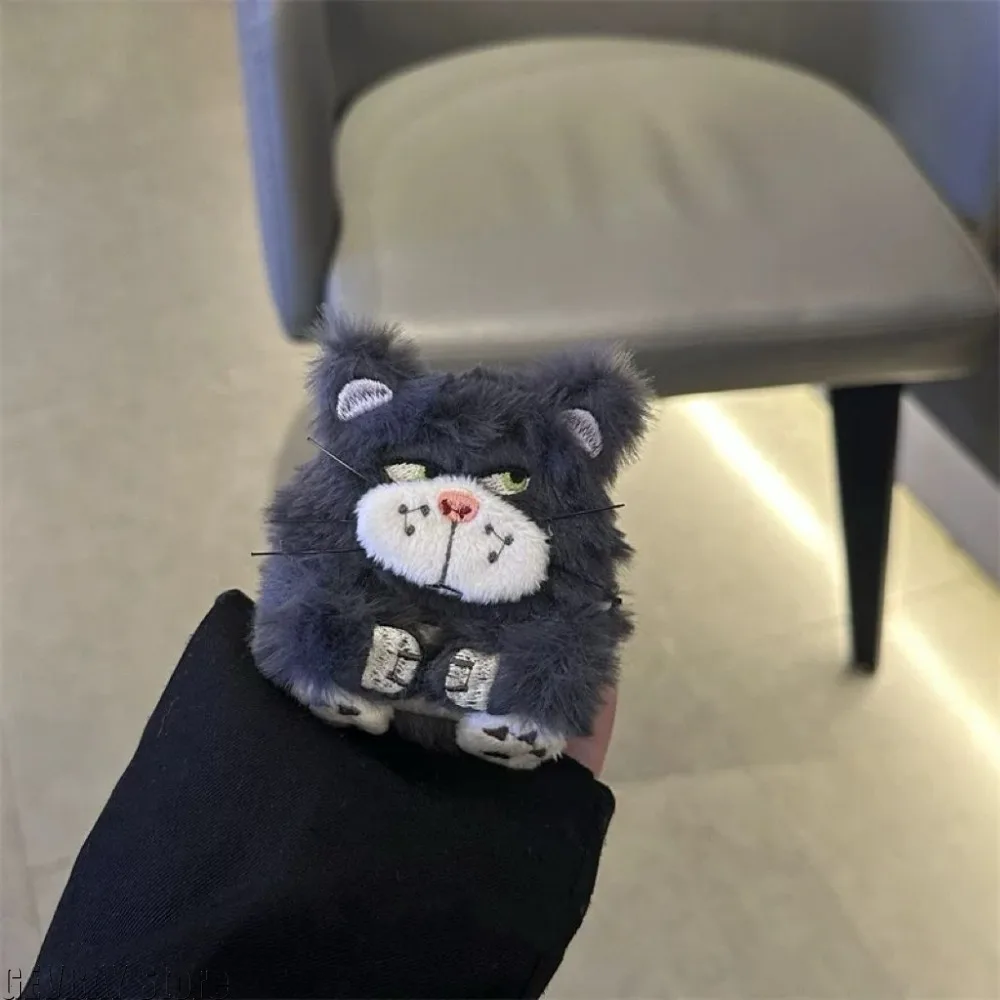 Japan Anime Cartoon Grey Cat Plush Earphone Case for Airpods Pro 2 Korea Cute Animal Furry Headphone Cover for Airpods 1/2/3/Pro view 2