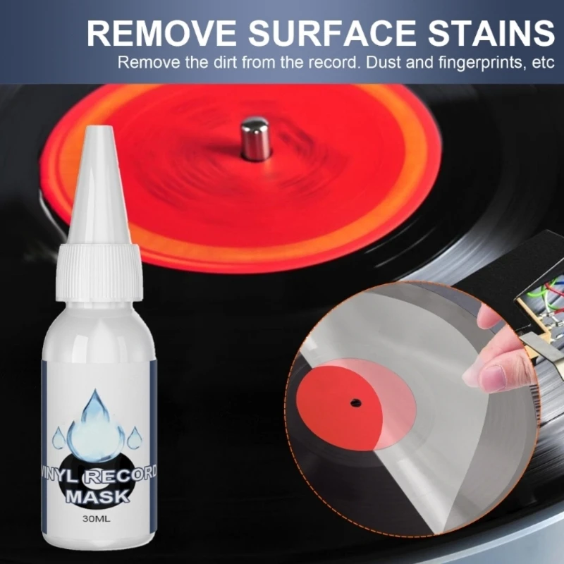 30ml Vinyl Record Cleaner Anti-static Detergent Record Cleaner Fluid Dust Remover Dirt Degreasing Cleaning Liquids