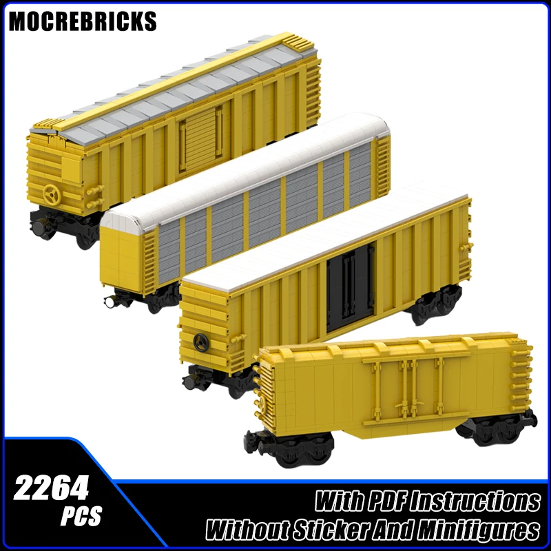 

MOC City Traffic Series, винтажная коробка США, авторский автомобиль, поезд, строительные блоки, модель, технология, кирпичи, головоломки, игрушки, праздничные подарки