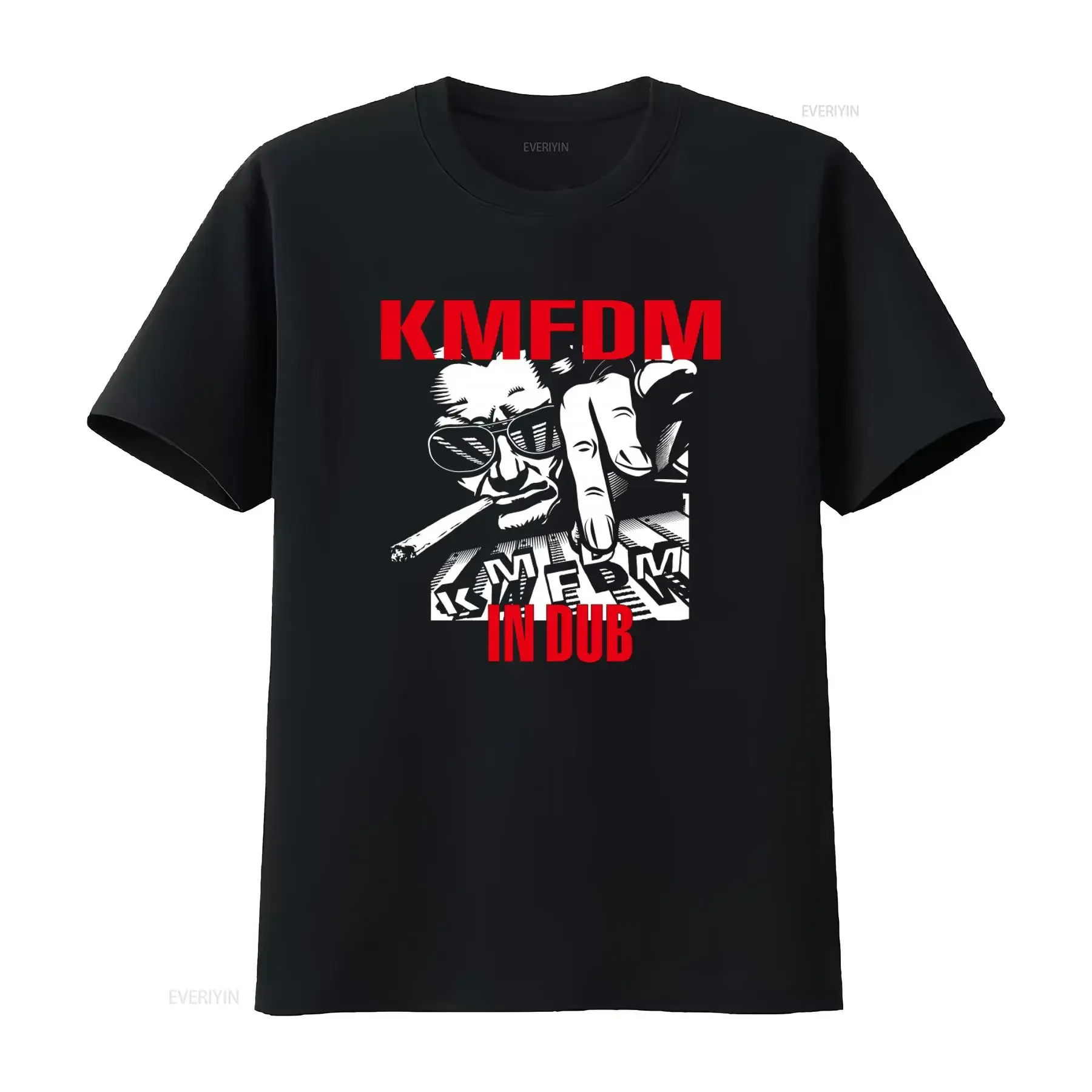 KMFDM In Dub T Shirt Rock Style Print for Men and Women vintage Washed Stretched Stylish Soft graphic Unisex designer clothes