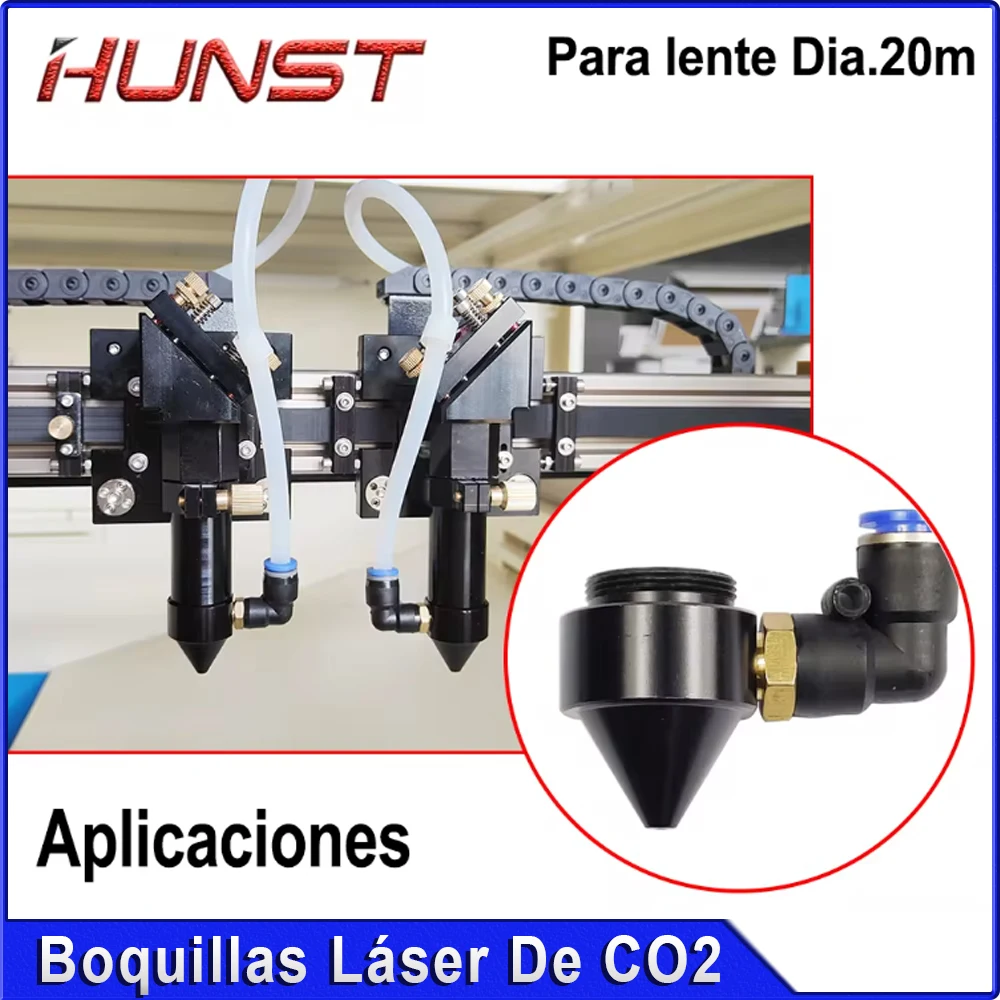 HUNST 레이저 헤드용 에어 깍지, CO2 레이저 절단기, Dia.20 FL50.8 mm 초점 렌즈