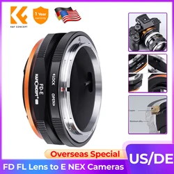 K&F Concept Camera FD Lenses Adapter to Nex Pro E Mount Adapter for Canon FD Lenses to Sony E NEX Pro Mount Camera Adapters Male