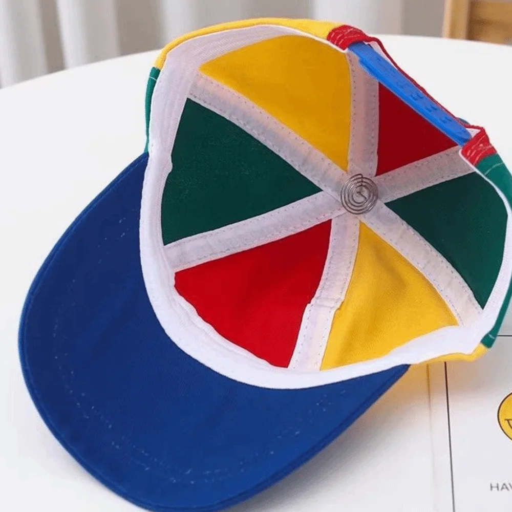 Detachable Propeller Baseball Cap Cotton Color-block Bamboo Dragonfly Cap Rainbow Design Sunscreen 2