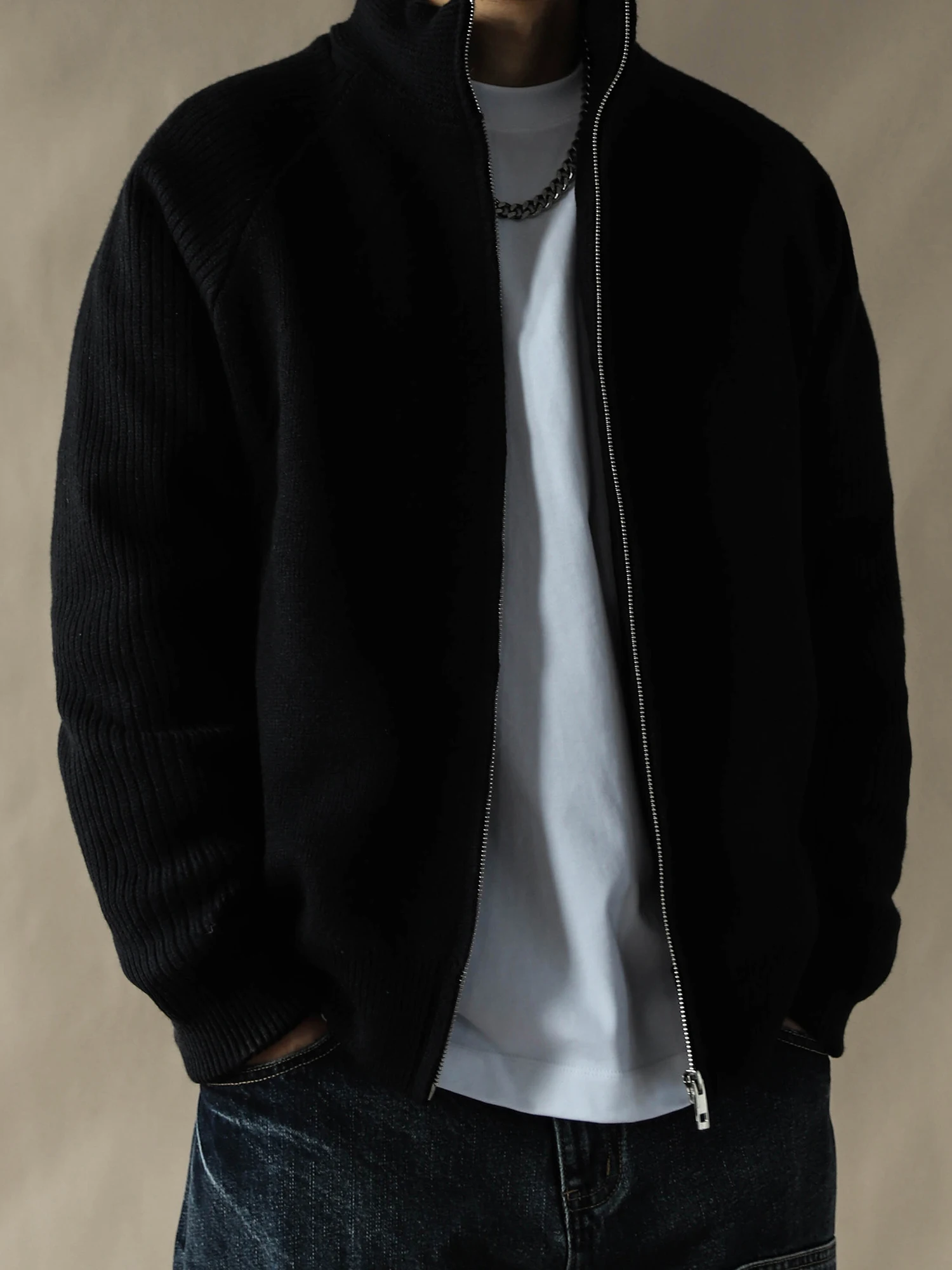 

Retro American Sle Zipper Du down Jaet Men Loose Casual Bla Regular Model Outerwear 90 White Du Feather Premium