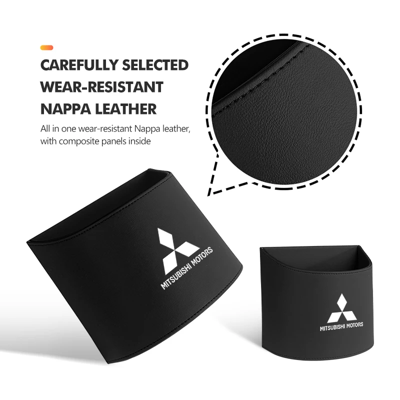 Складной органайзер с логотипом автомобиля, очки для хранения напитков, мусорный бак, аксессуары для Mitsubishi Outlander Lancer L200 ASX Pajero