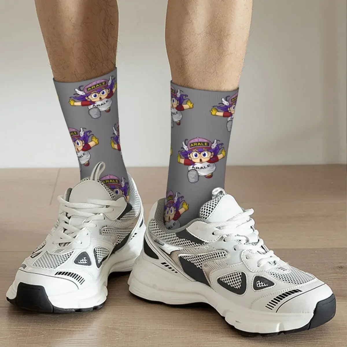 Calcetines de Arale unchi-kun para hombre y mujer, medias largas de alta calidad, Harajuku, accesorios para todas las estaciones, regalos Unisex