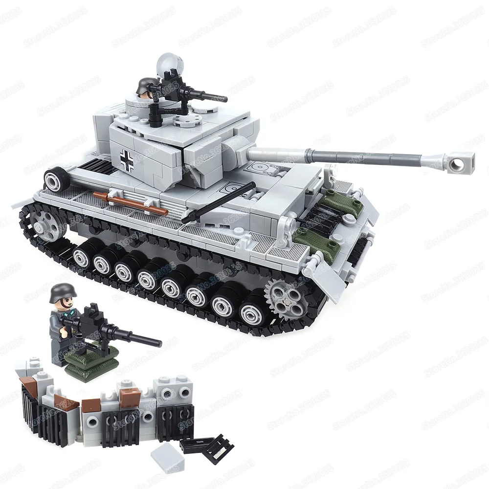 Legend Panzer IV Tank Destroyer Building Block Moc Military WW2 Figures Weapons Scenes Fierce Fighting Model Child Gift Boy Toys