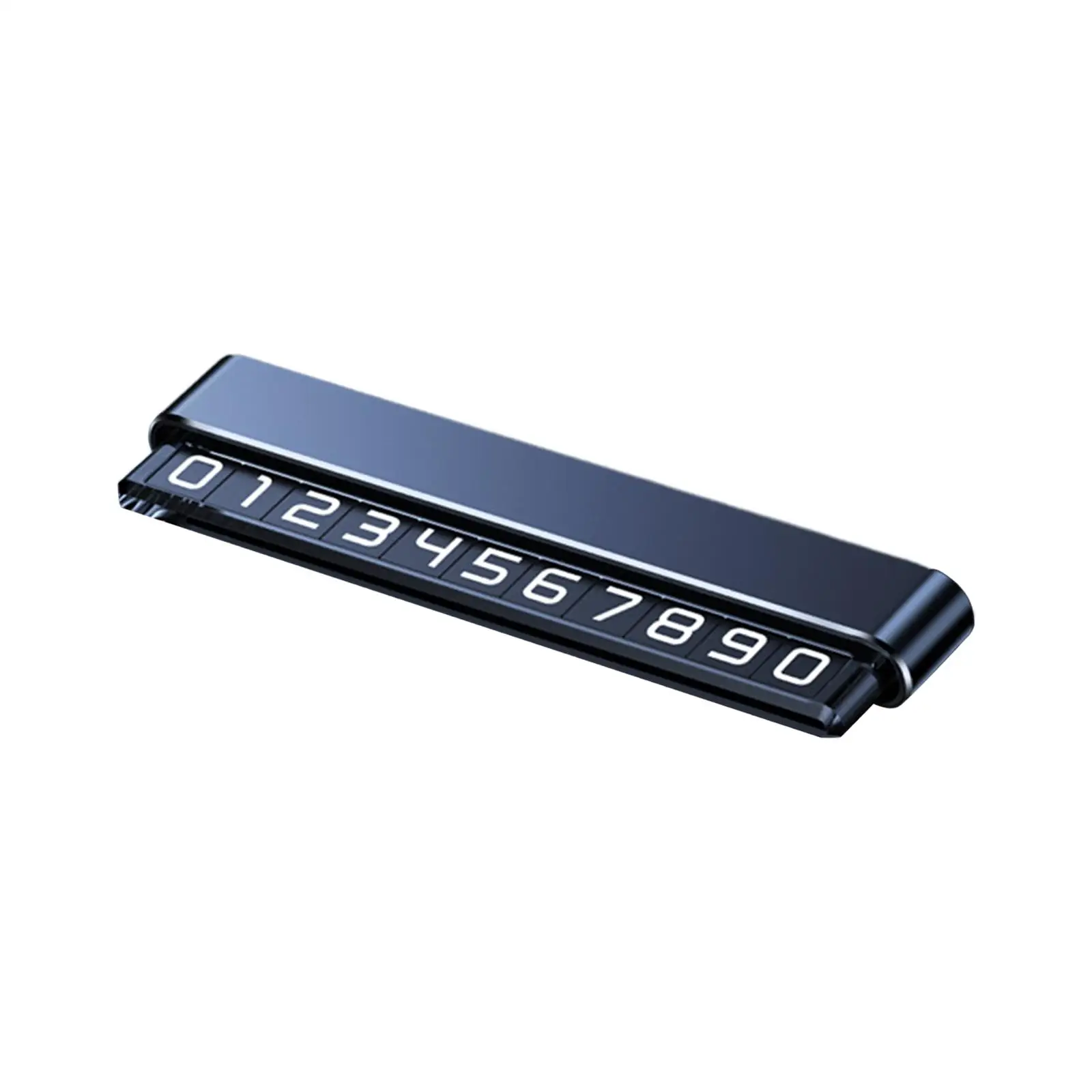 Aluminum Alloy Car Phone Number Card Compact Hidden Parking Number Plate Dashboard Telephone Tag for Vehicle Interiors