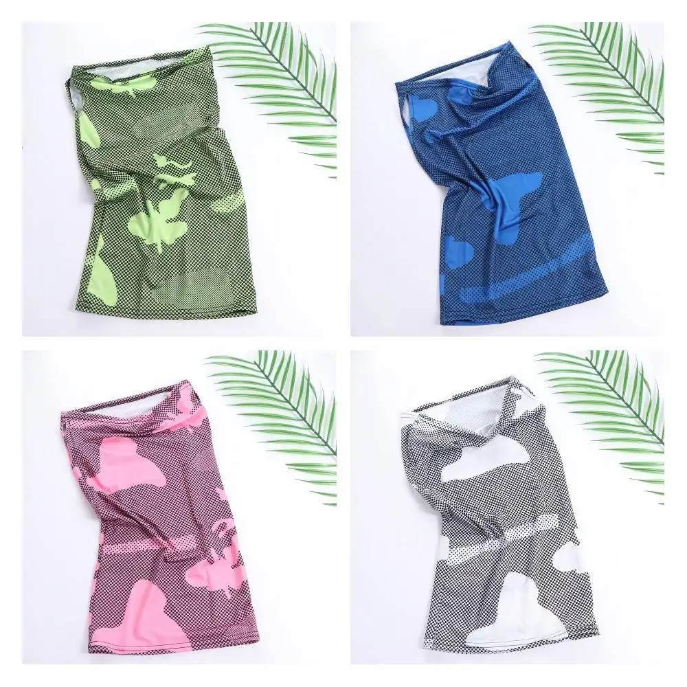 يندبروف الأذن معلقة قناع الوجه الكامل حماية الرقبة واقية من الشمس الرقبة وشاح أنبوبي المرأة باندانا ركوب الدراجات باندانا قناع الحرير الجليد