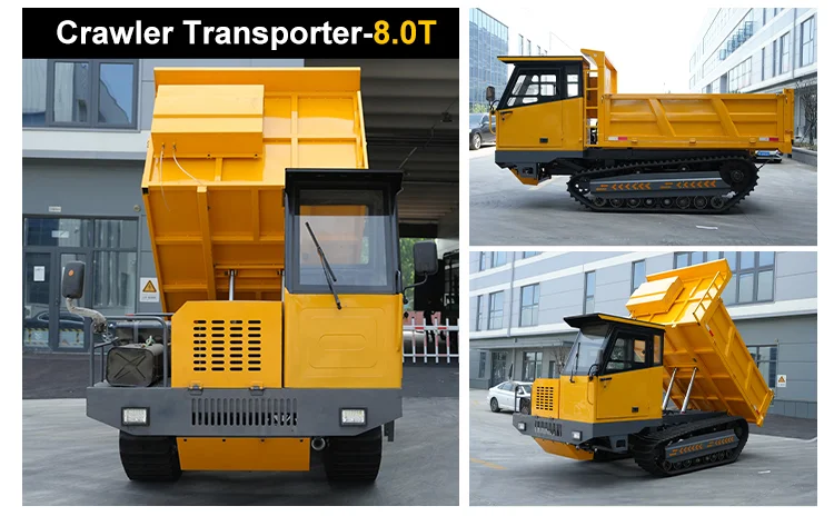 Maßgefertigtes, langlebiges 5-Tonnen-Raupentransportfahrzeug, Raupentransporter, Schwerlast-Gummiketten, CE-zertifiziert – Detail 8