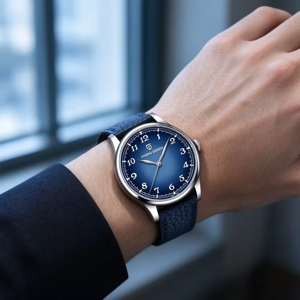 New Top Luxury PAGANI DESIGN Retro Fashion Leather Watch JAPAN TMI VH31 Quartz Watch Sport Waterproof Gift Watches for Man+box
