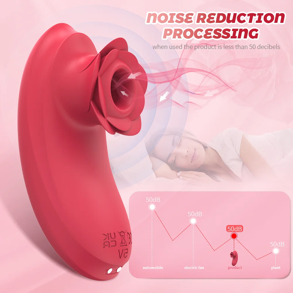 Rose Sucking Vibrator Clitoris Clitoral Nipple Clit Sucker Vacuum Stimulator 9 Mode Powerful Vibration Female Sex Toy for Women