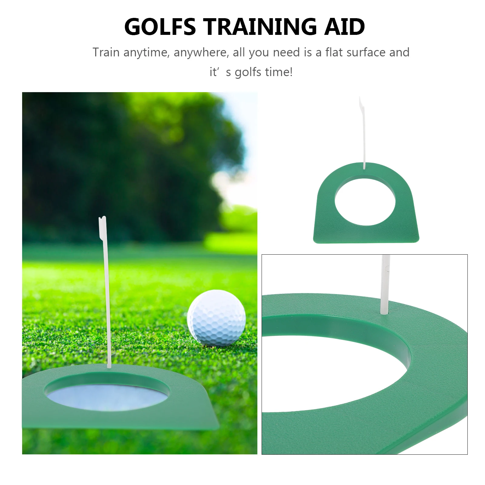 

2 Sets Plastic Putting Cup Portable Golfs Training Aid Lightweight Practice Hole Putter Indoor Equipment Golf Game