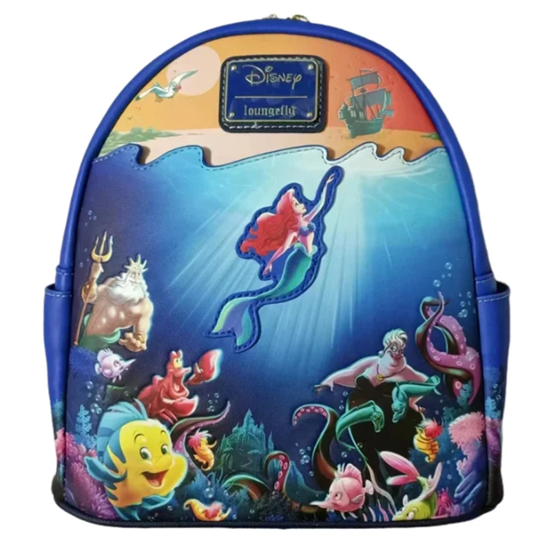 De kleine zeemeermin Ariel Fireworks Villains Ursula Mini-rugzak Lady dubbele schouderrugzakken