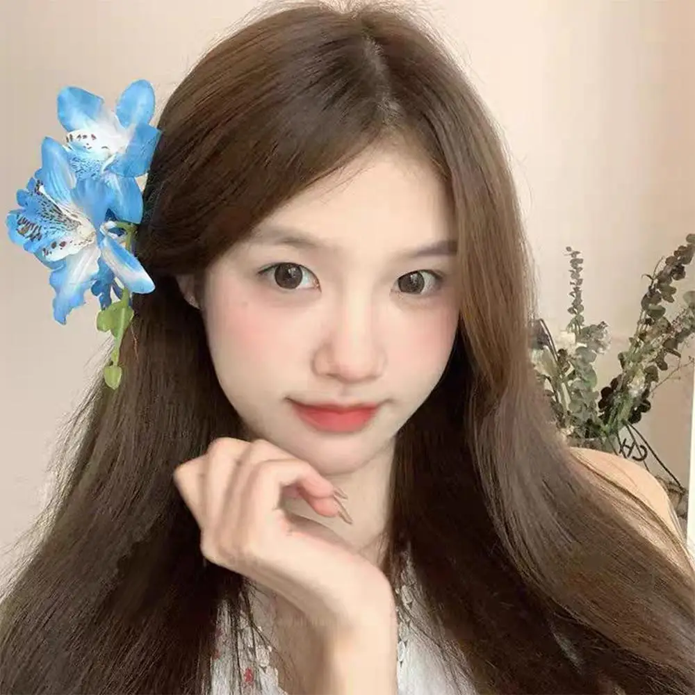 Популярные заколки для волос с цветком орхидеи и феи, искусственные цветы, заколки для волос для свадебной вечеринки, весна-лето, дорожный шиньон для женщин и девочек