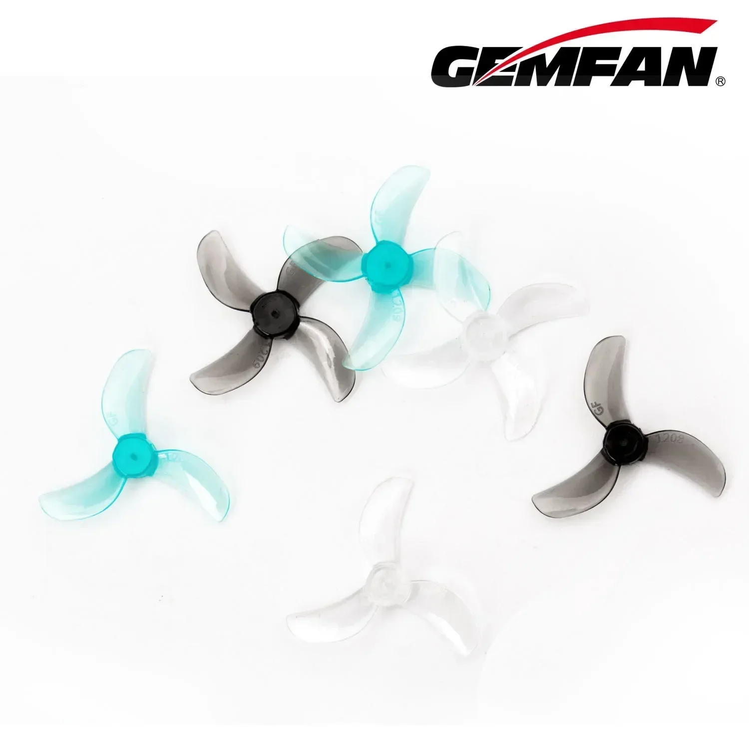 8Pairs(8CW+8CCW) Gemfan 1208 3-Blade / 1209 4-Blade 31mm Propeller 0.8mm 1mm 1.5mm (Random Color)