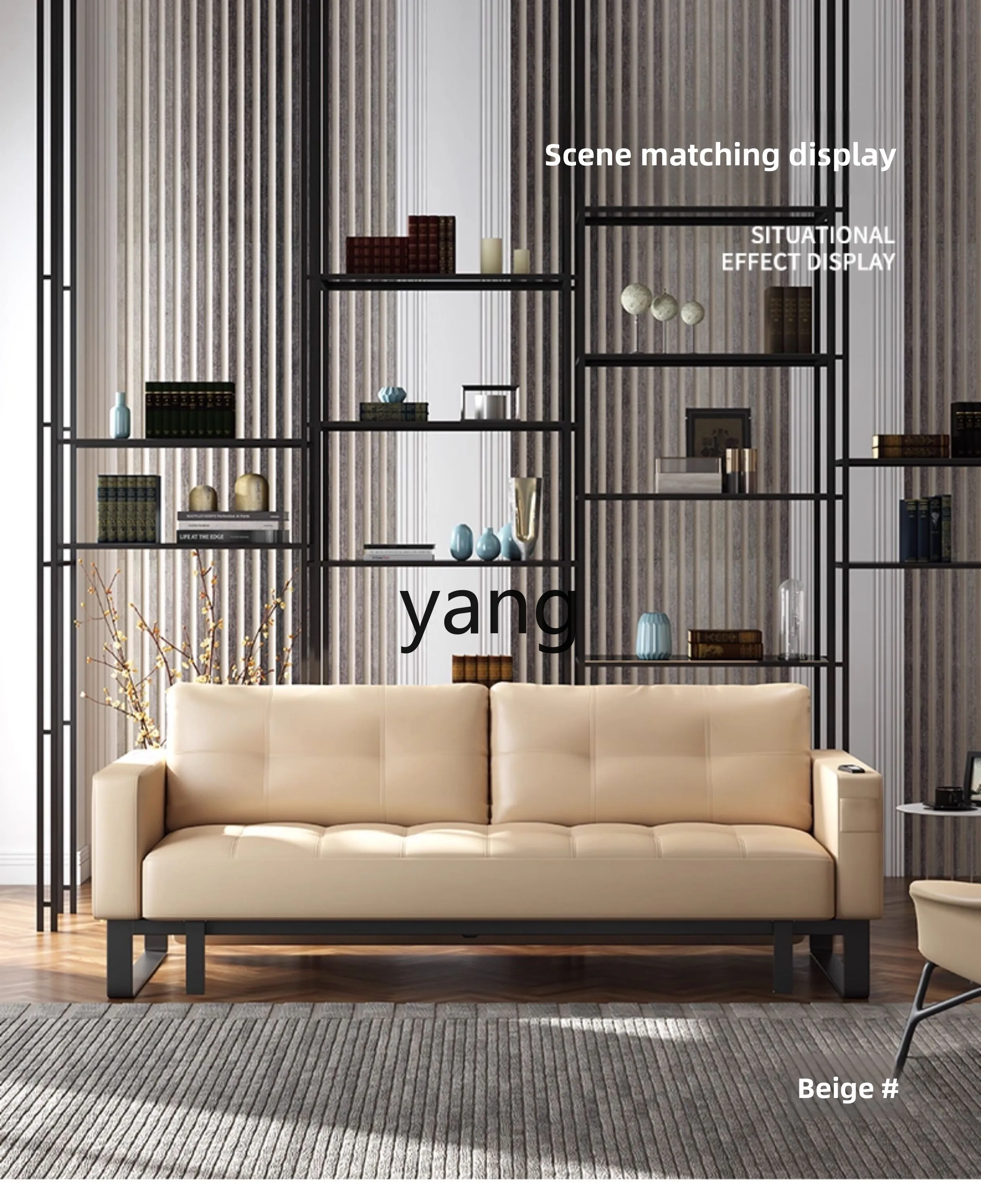 LMM sofa bed automatic dual-purpose living room modern foldable sofa intelligent small apartment
