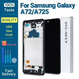 Bilashmart 6.7 Tested Samsung Galaxy A72 LCD AMOLED Touch Screen Digitizer Samsung Galaxy A72 A725 Display Replacement SM A725F