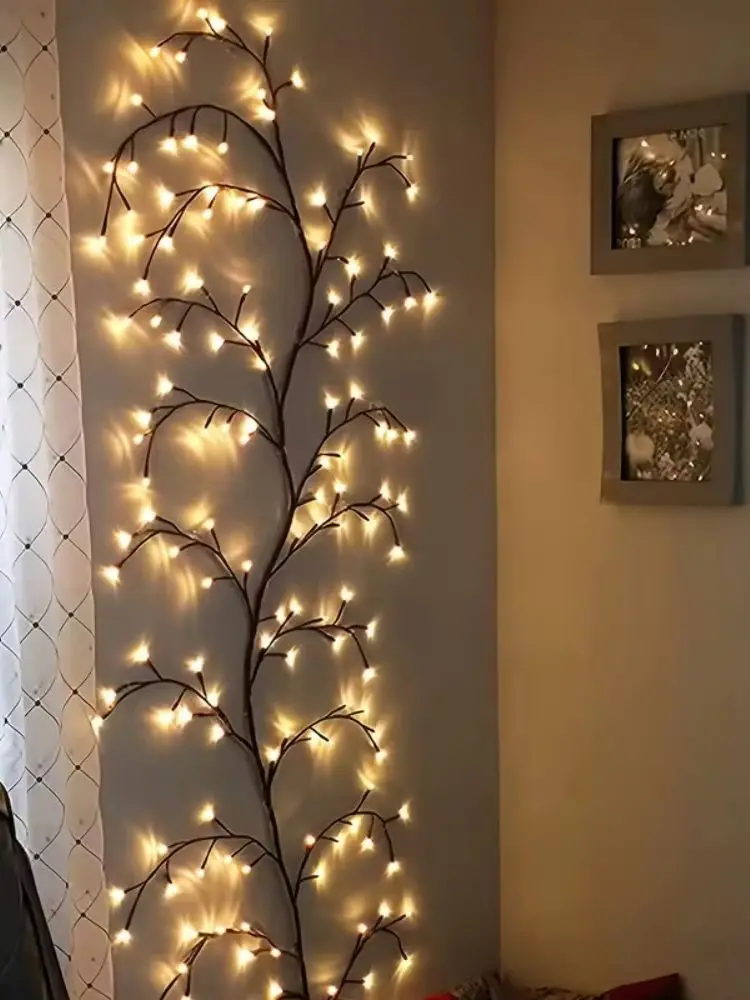 Elastyczna lampa w kształcie wierzbowej winorośli LED, girlanda świetlna z 8 trybami oświetlenia, dekoracja do domu, idealna na prezent z okazji Dnia Matki. — 2