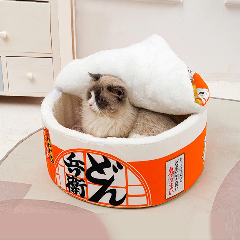 

IMBOXX Instant Noodles Pet Dog Cat House Kennel Super Large Warm Dog Nest Winter Bed Cushion Udon Cup Noodle Pet Cozy Cave