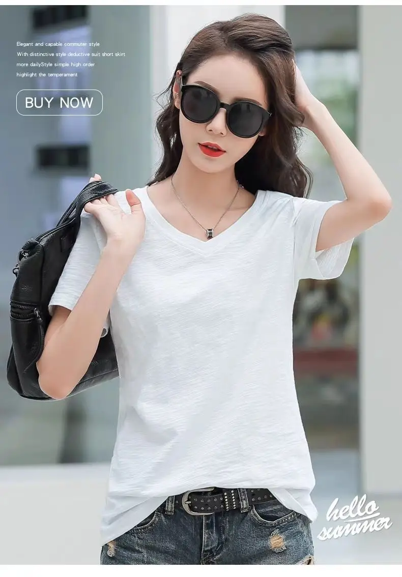 綿00% 竹レーヨン 半袖 レディース Tシャツ ルーズフィット Vネック トップス 韓国風 プラスサイズ ハーフスリーブ シャツ