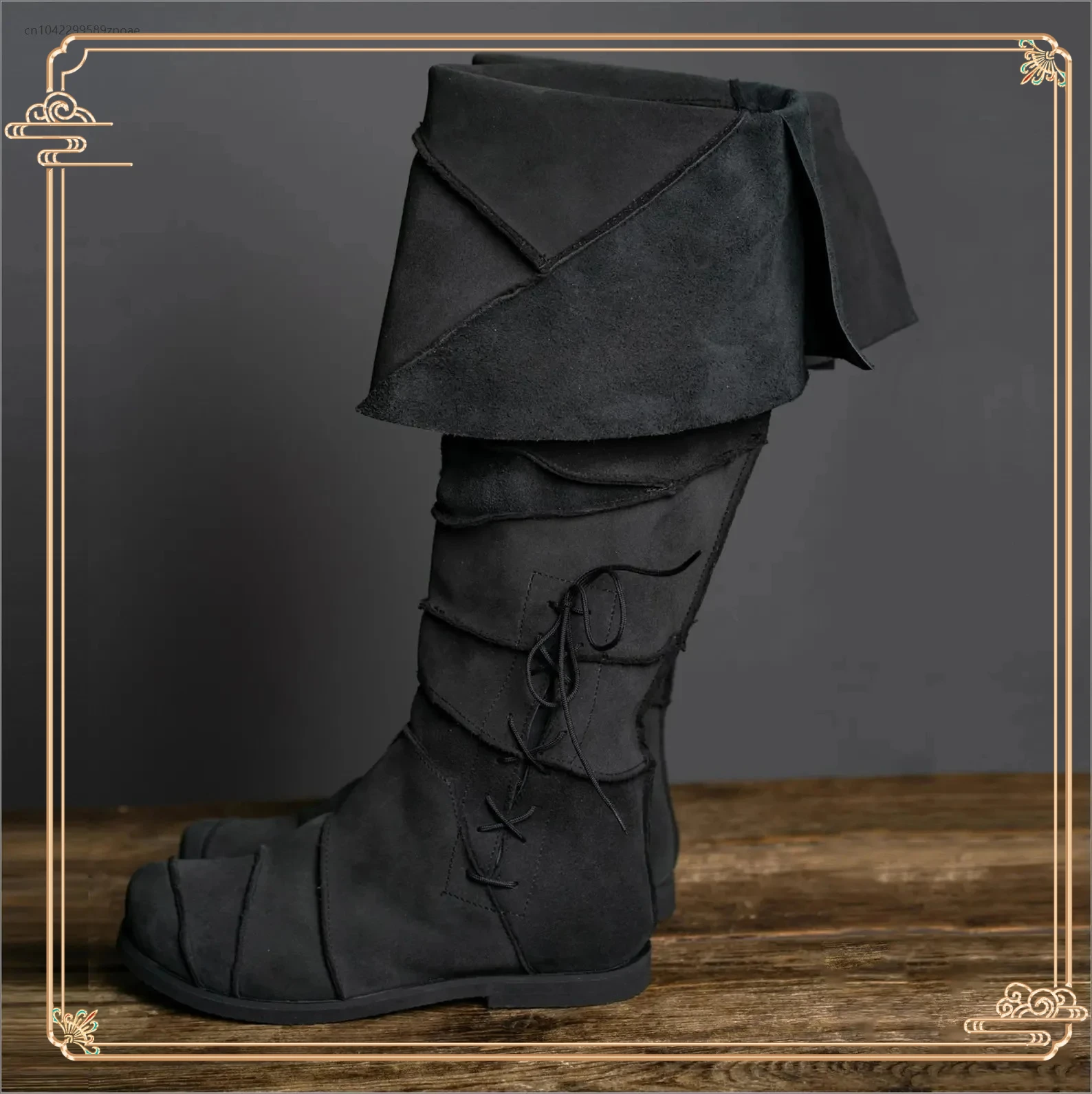 

Men's 2025 Vintage Renaissance Cosplay Boots - Low Heel Tall Viking Pirate Steampunk Knight Shoes