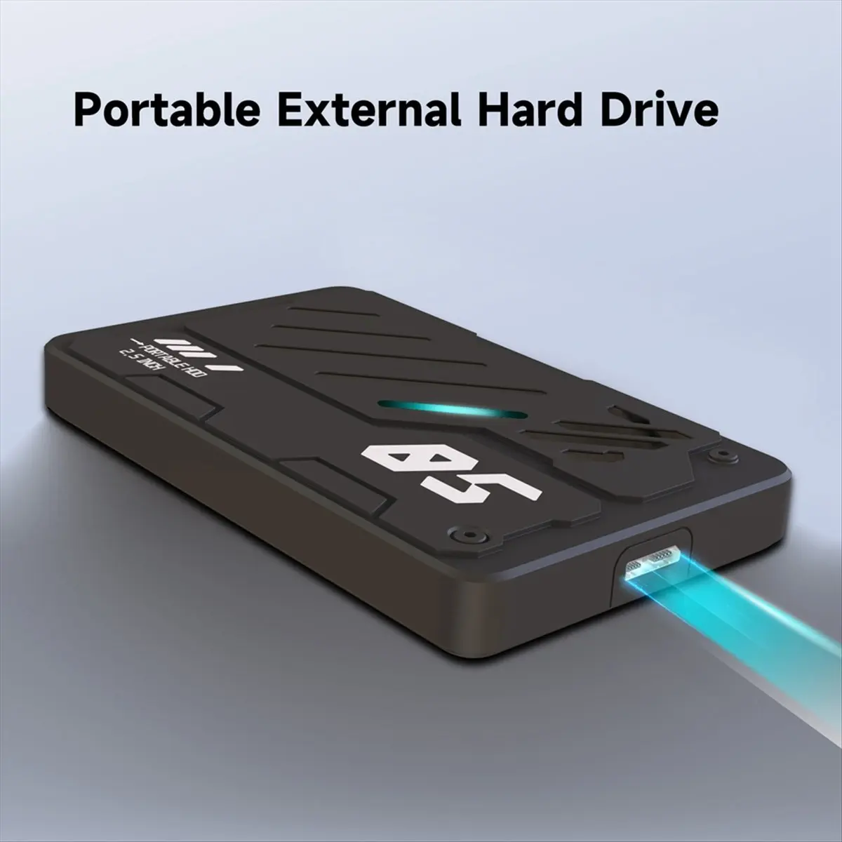 L77A 2.5-Inch Portable External USB3.0 HDD RGB Storage Disk Portable USB3.0 Hard Drive Expansion Storage for PC Laptop 500GB